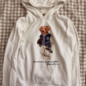 Polo by Ralph Lauren White Hoodie with Bear